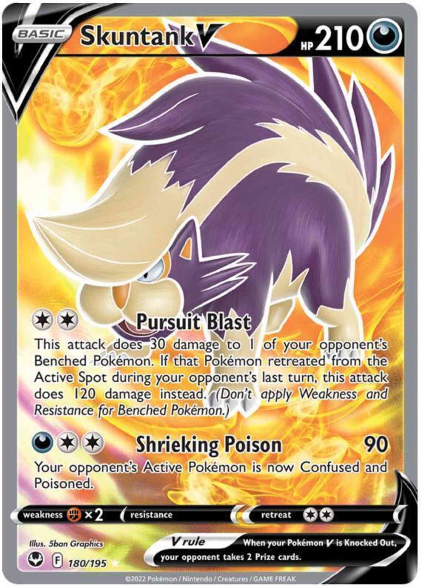 Skuntank V - 180/195 - Rare Ultra [swsh12-180] [Ultra]