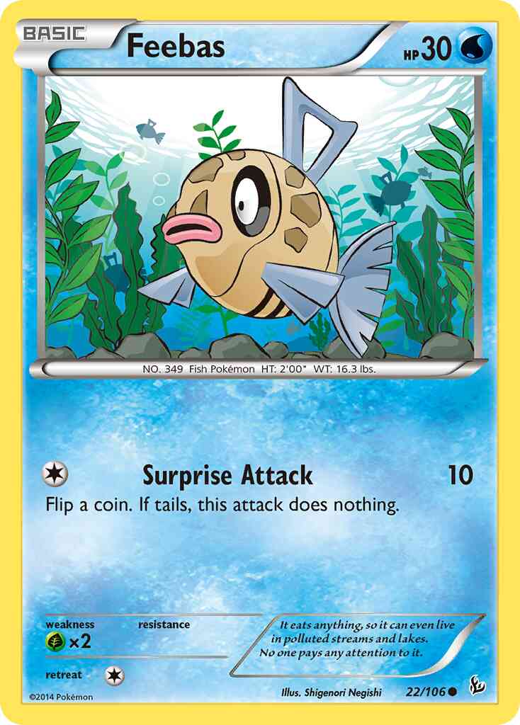 Feebas - 22/106 - Common [xy2-22] [Reverse Holo]