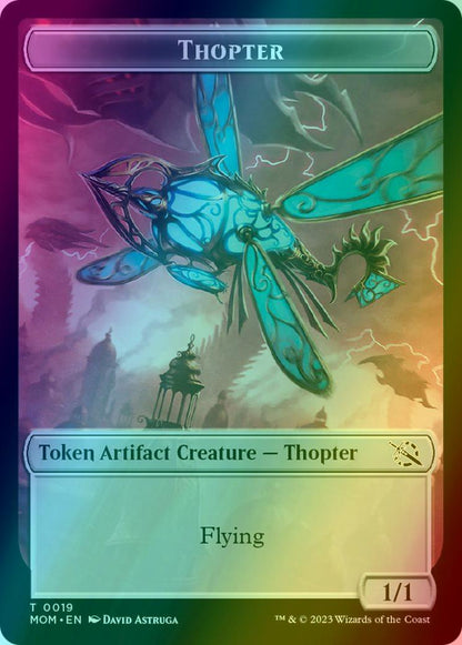 Spirit Token (14) // Thopter Token (19) [March of the Machine: Tokens] [Foil]