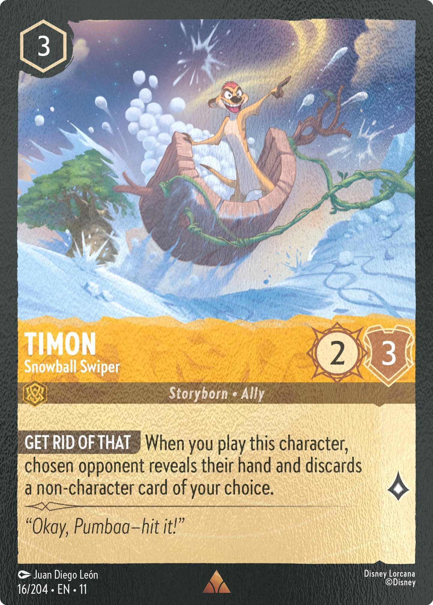 Timon - Snowball Swiper - 16/204 [Winterspell] [Cold Foil]