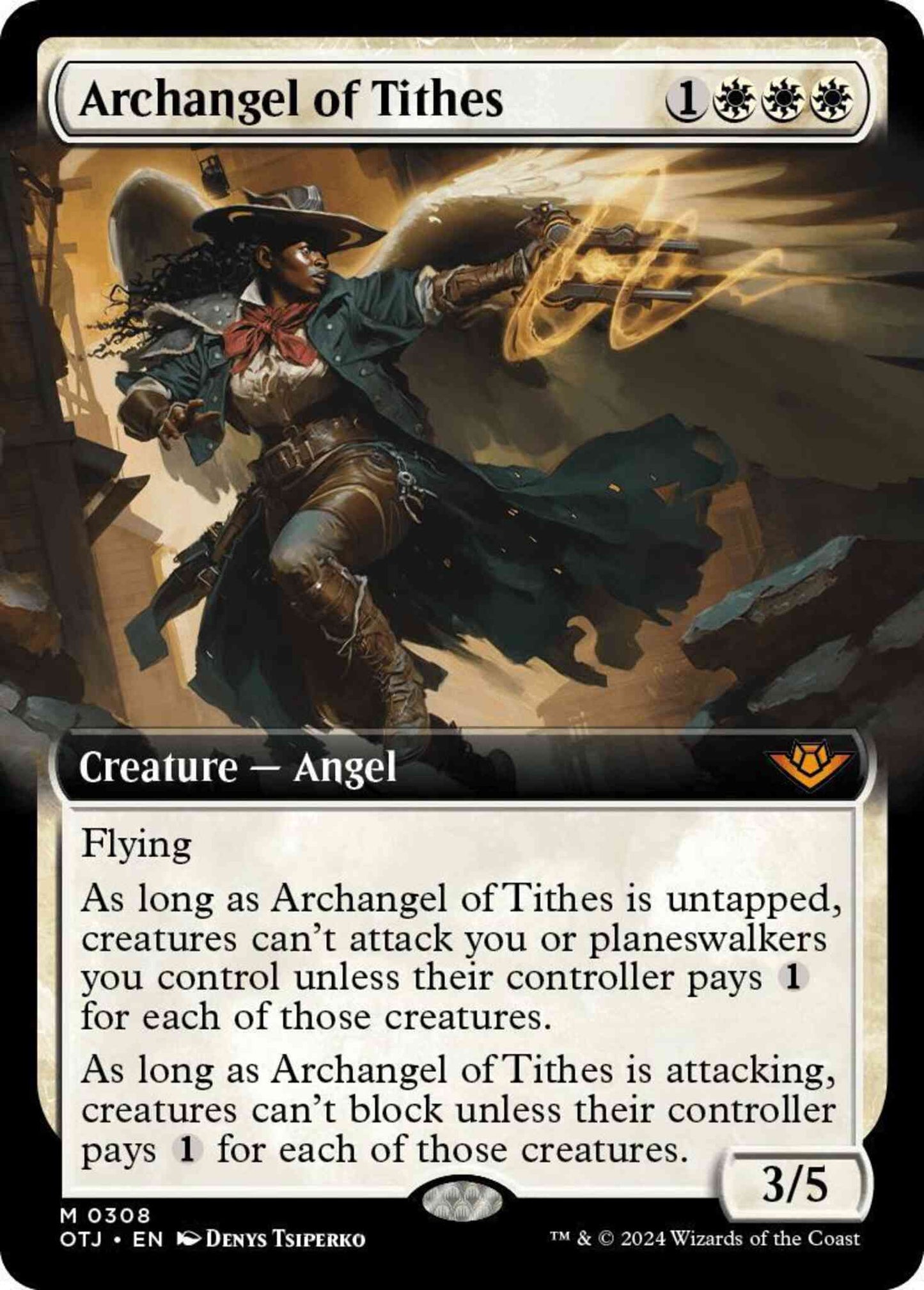 Archangel of Tithes [308] [Extended Art] [Outlaws of Thunder Junction] [Non-Foil]