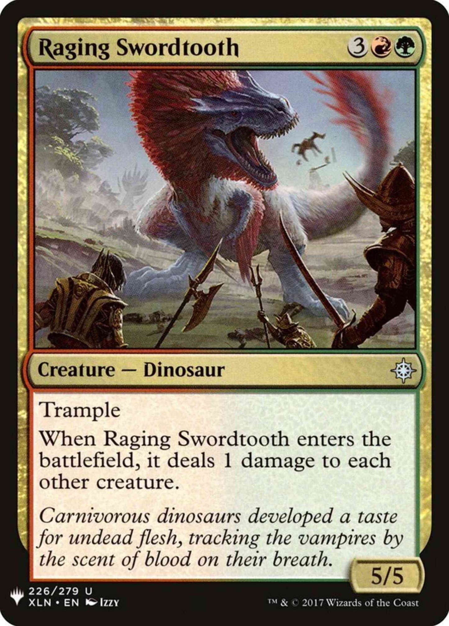 Raging Swordtooth [XLN-226] [The List] [Non-Foil]