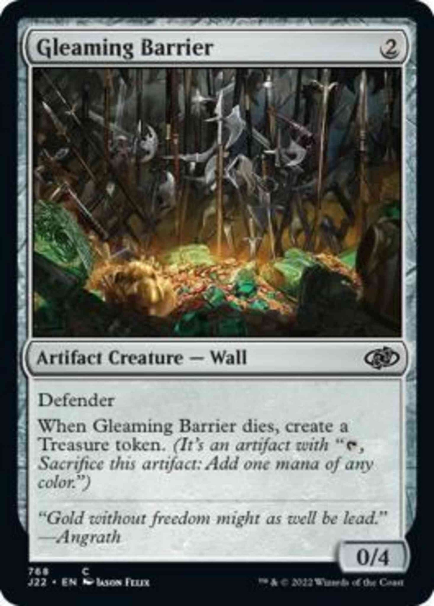 Gleaming Barrier [768] [Jumpstart 2022] [Non-Foil]