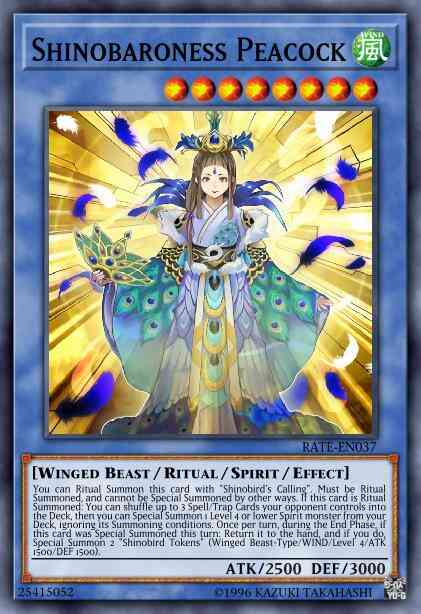 Shinobaroness Peacock - RATE-EN037 - Rare - Unlimited