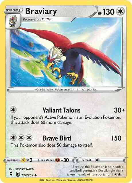 Braviary - 137/203 - Uncommon [swsh7-137] [Reverse Holo]