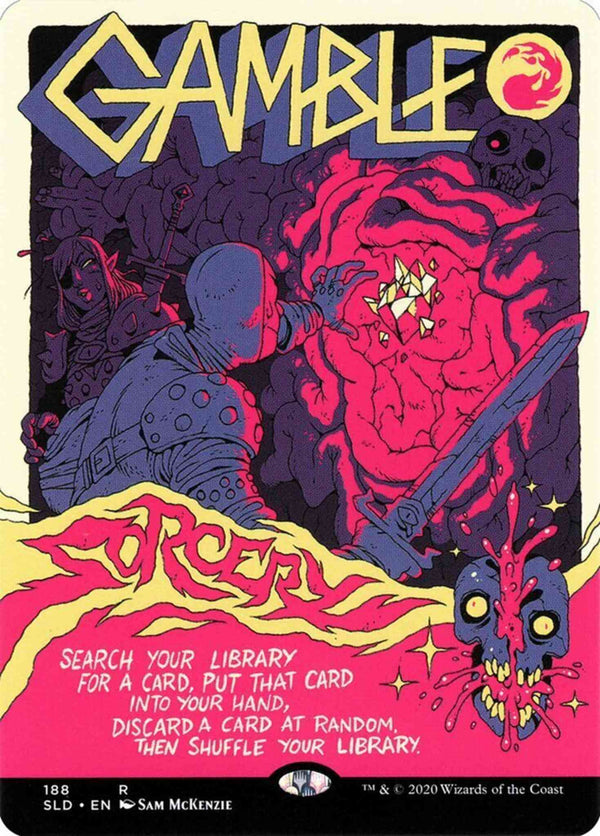 Gamble [0188] [Borderless] [Our Show Is On Friday] [Secret Lair Drop] [Non-Foil]