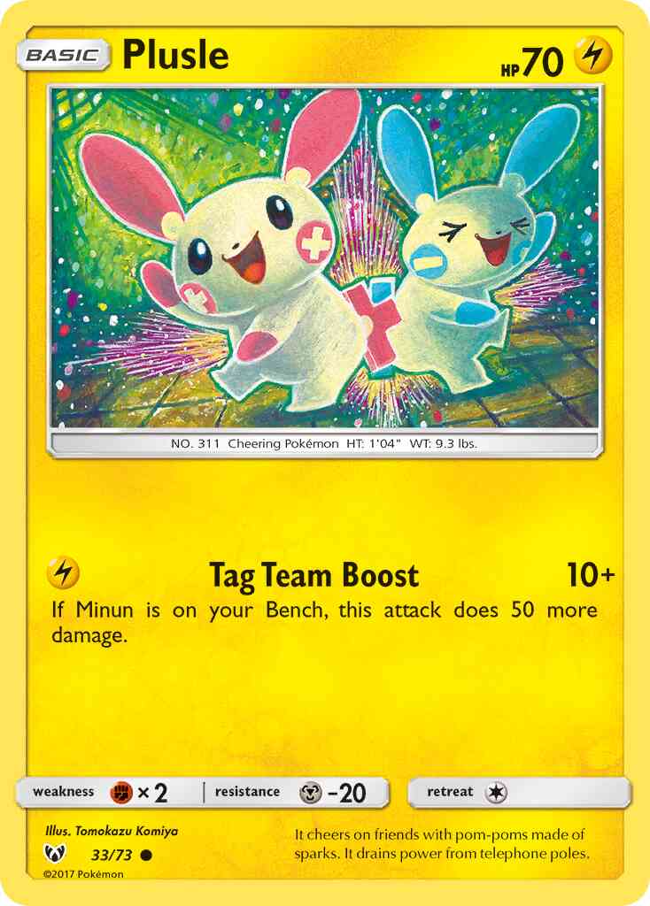 Plusle - 33/73 - Common [sm35-33] [Non-Holo]