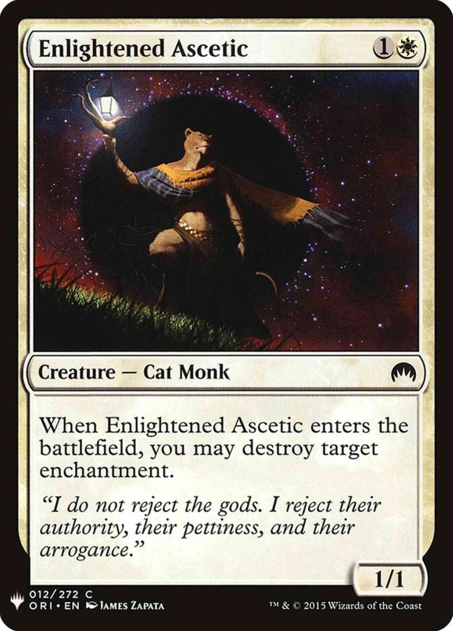 Enlightened Ascetic [ORI-12] [The List] [Non-Foil]