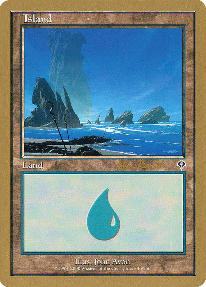 Island [ab336a] [Alex Borteh] [336] [Invasion Set Symbol] [World Championship Decks 2001] [Non-Foil]