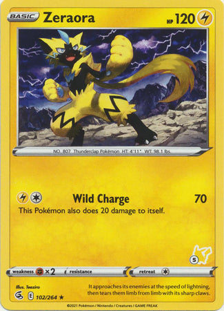 Zeraora - 102/264 - Rare - Pikachu Stamp [ba02-PIK5] [Non-Holo]