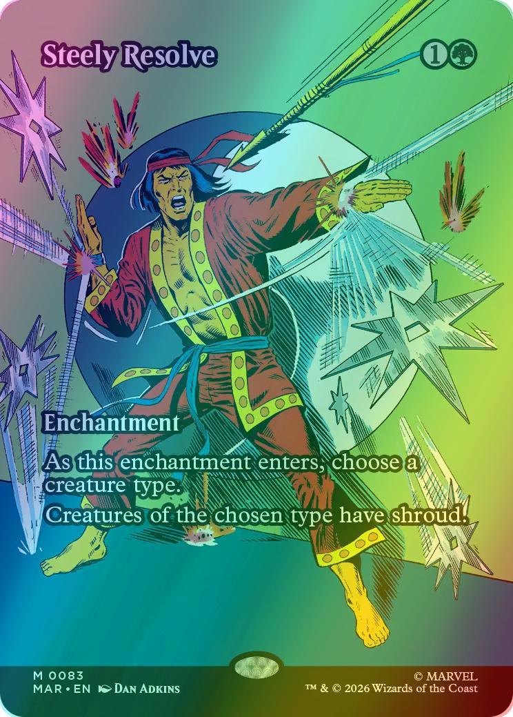 Steely Resolve [83] [Borderless] [Source Material] [Marvel Universe] [Foil]