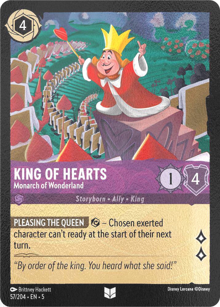 King of Hearts - Monarch of Wonderland - 57/204 [Shimmering Skies] [Cold Foil]