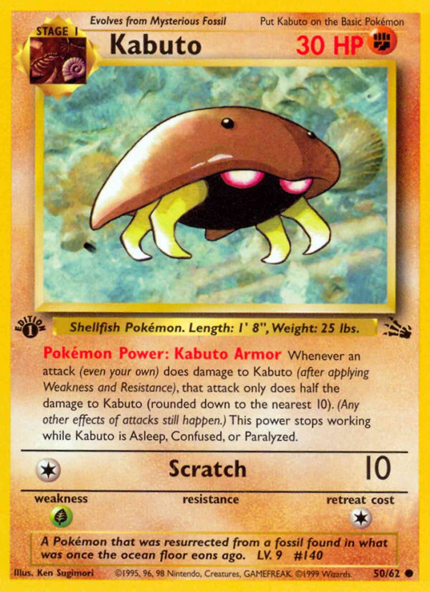 Kabuto - 50/62 - Common - 1st Edition [base3-50] [Non-Holo]