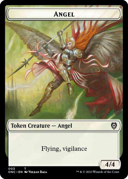 Angel Token (03) // Soldier Token (08) [Phyrexia: All Will Be One: Commander: Tokens] [Non-Foil]
