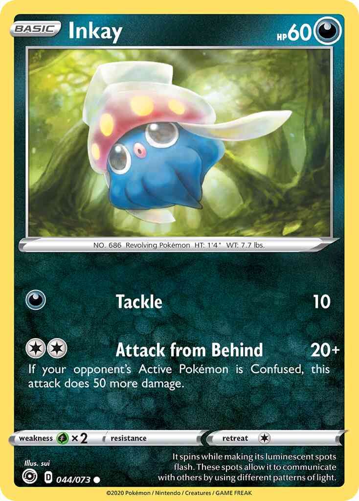 Inkay - 044/073 - Common [swsh35-044] [Reverse Holo]