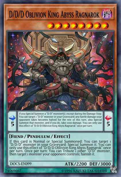 D/D/D Oblivion King Abyss Ragnarok - SP17-EN029 - Common - 1st Edition