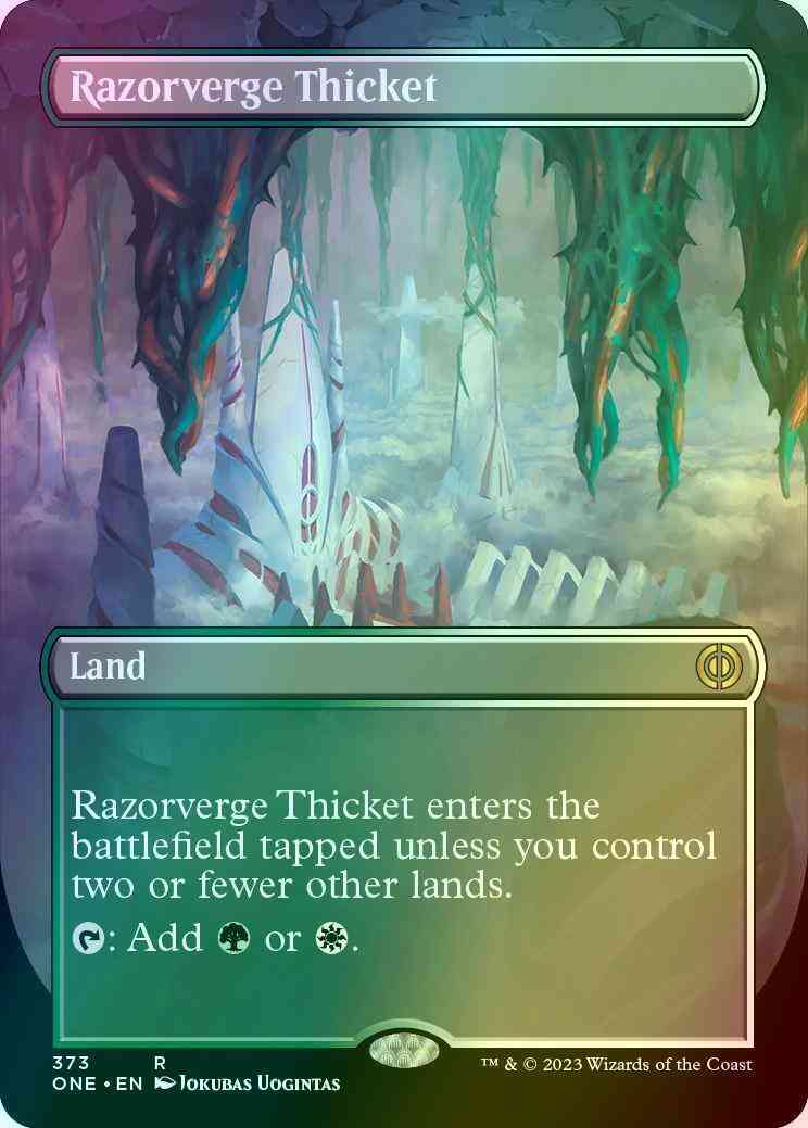 Razorverge Thicket [373] [Borderless] [Phyrexia: All Will Be One] [Foil]