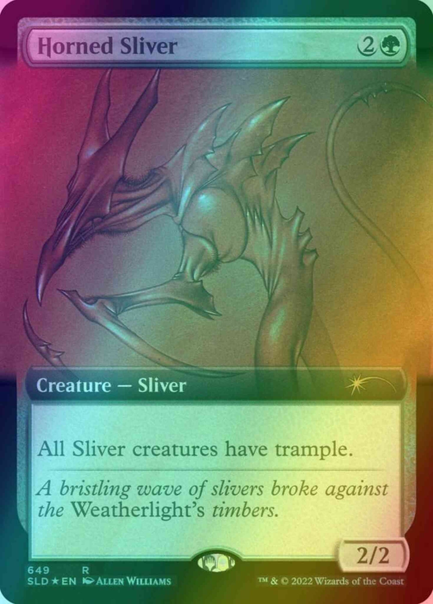 Horned Sliver [0649] [Extended Art] [Allen Williams] [Secret Lair Drop] [Foil]