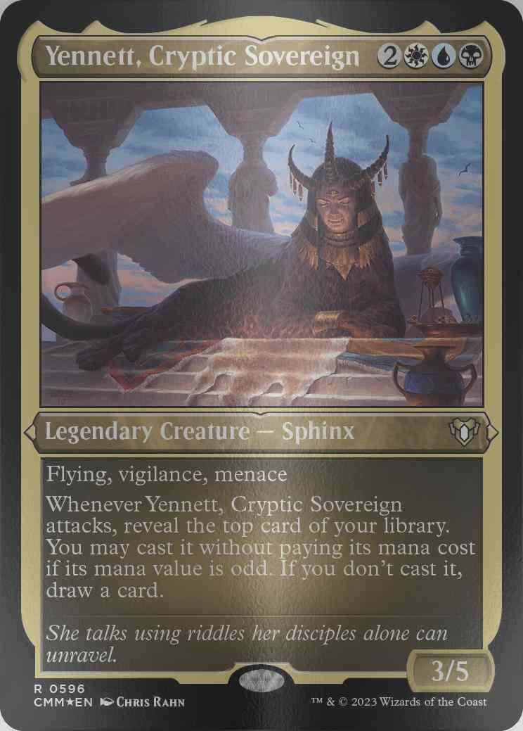 Yennett, Cryptic Sovereign [596] [Commander Masters] [Etched Foil]