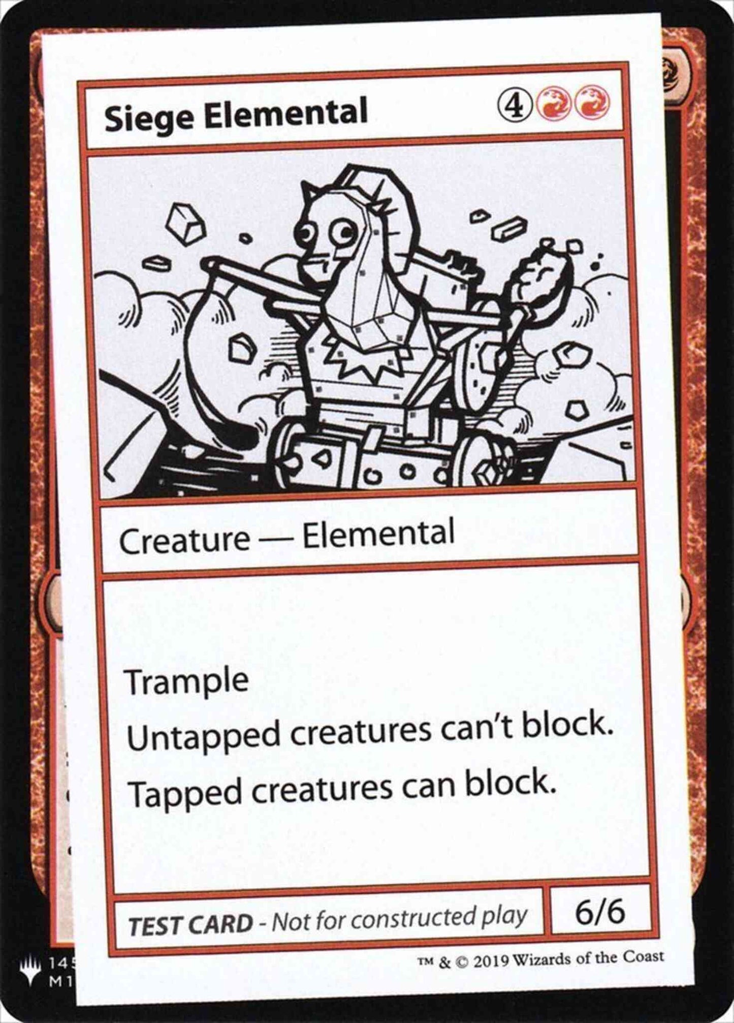 Siege Elemental - Symbol [64] [Mystery Booster Playtest Cards 2019] [Non-Foil]