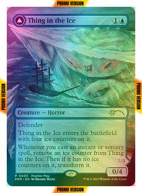 Thing in the Ice // Awoken Horror [3] [Borderless] [Regional Championship Qualifiers 2023] [Foil]
