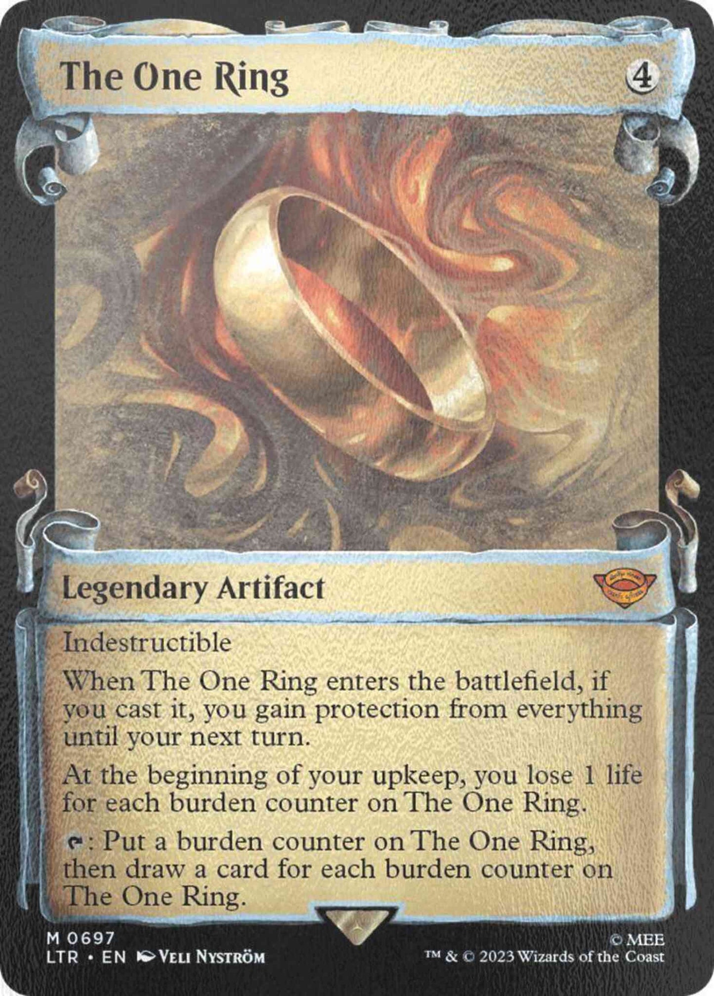 The One Ring [697] [Scrolls Showcase] [The Lord of the Rings: Tales of Middle-earth] [Silver Foil]
