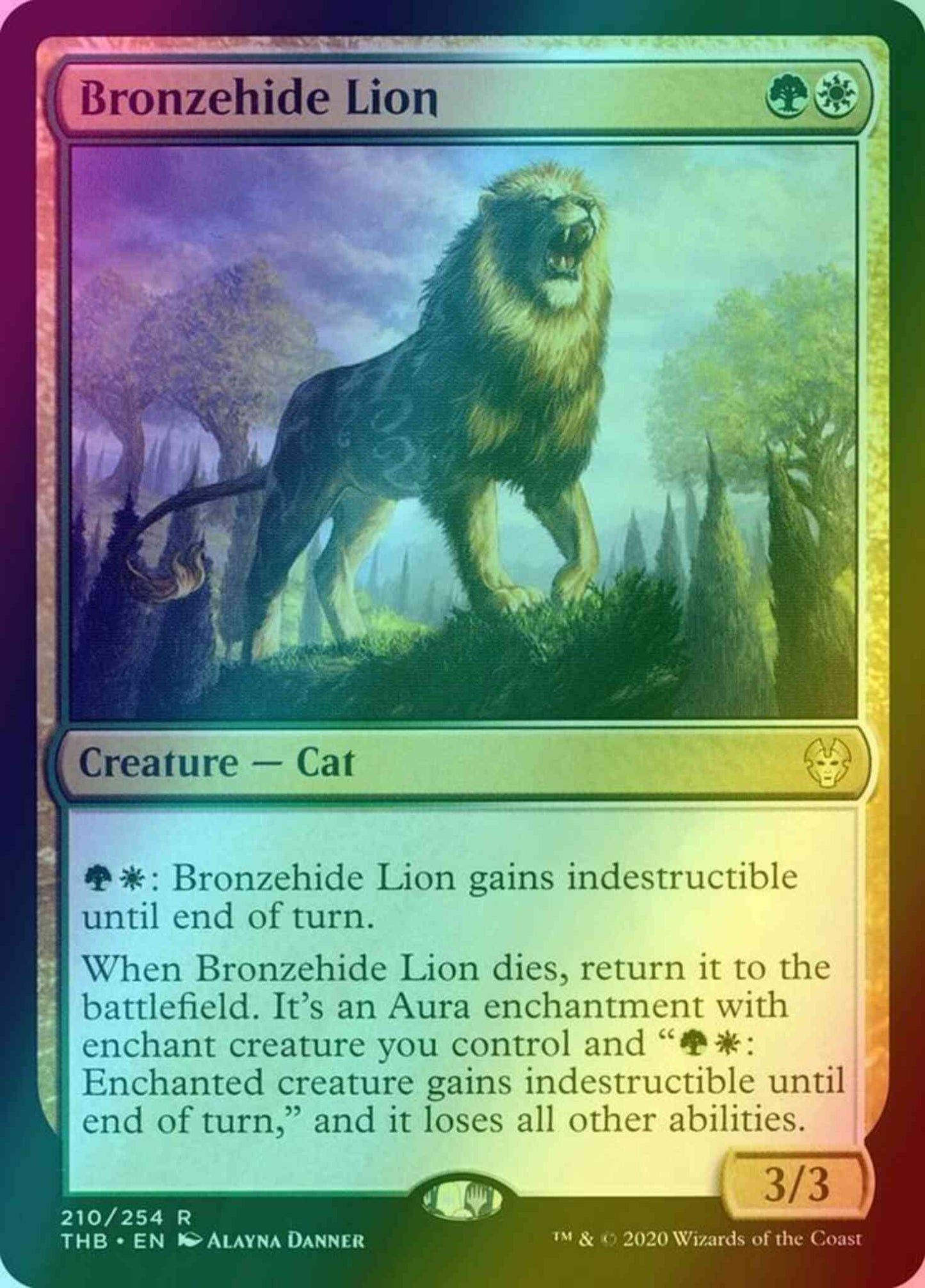 Bronzehide Lion [210] [Theros Beyond Death] [Foil]