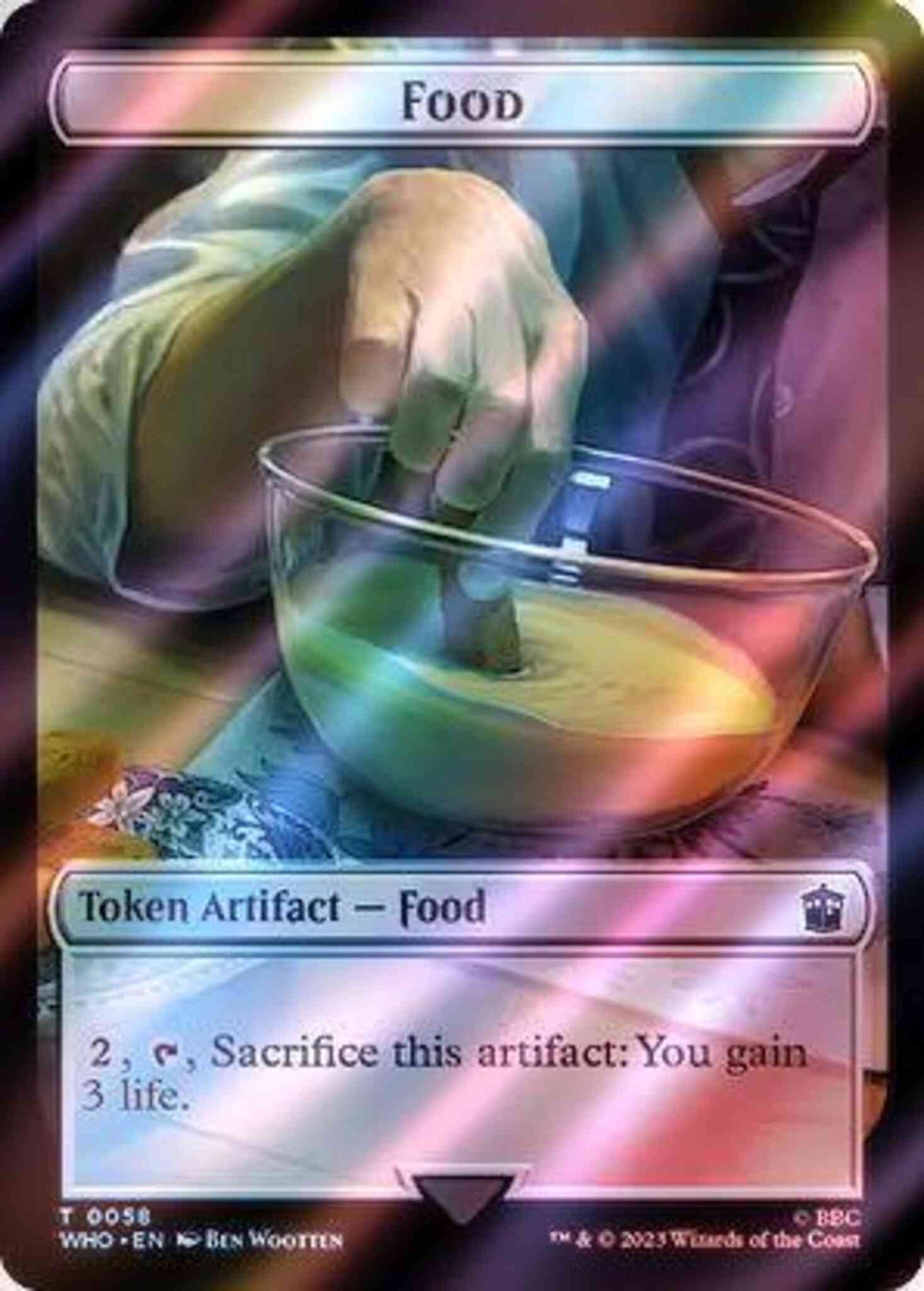 Food Token (58) // Human Token (38) [Universes Beyond: Doctor Who: Tokens] [Surge Foil]