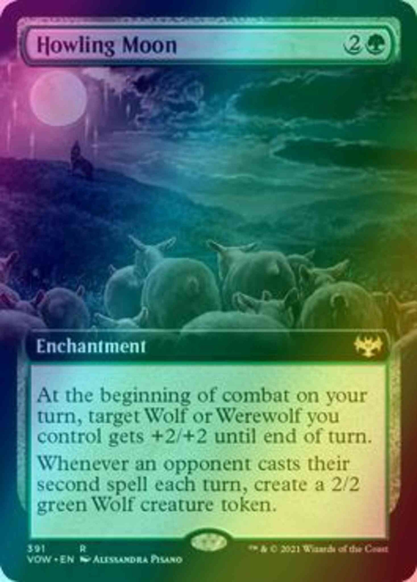 Howling Moon [391] [Extended Art] [Innistrad: Crimson Vow] [Foil]