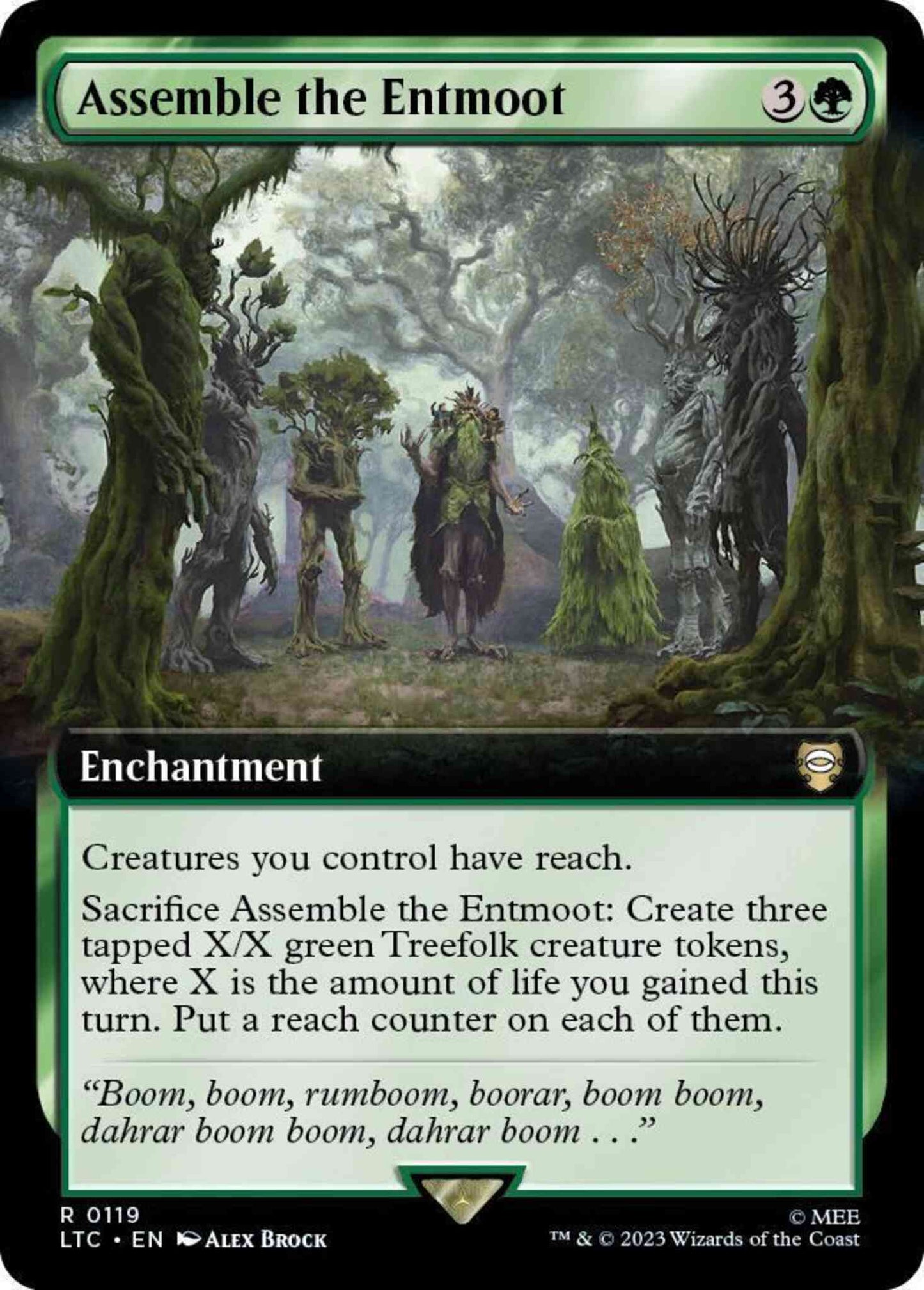 Assemble the Entmoot [119] [Extended Art] [The Lord of the Rings: Tales of Middle-earth: Commander] [Non-Foil]