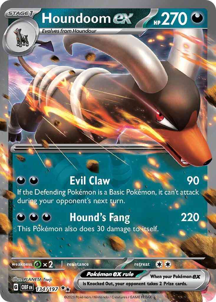 Houndoom ex - 134/197 - Double Rare [sv03-134] [Ultra]