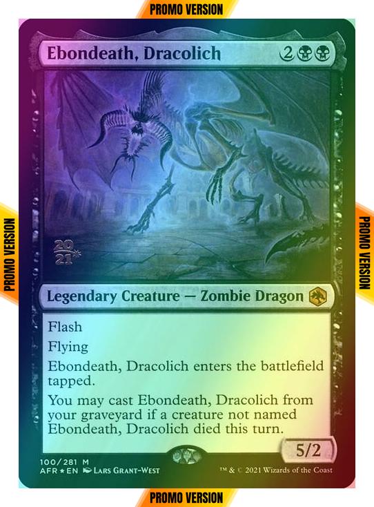 Ebondeath, Dracolich [Prerelease] [100s] [Adventures in the Forgotten Realms Promos] [Foil]