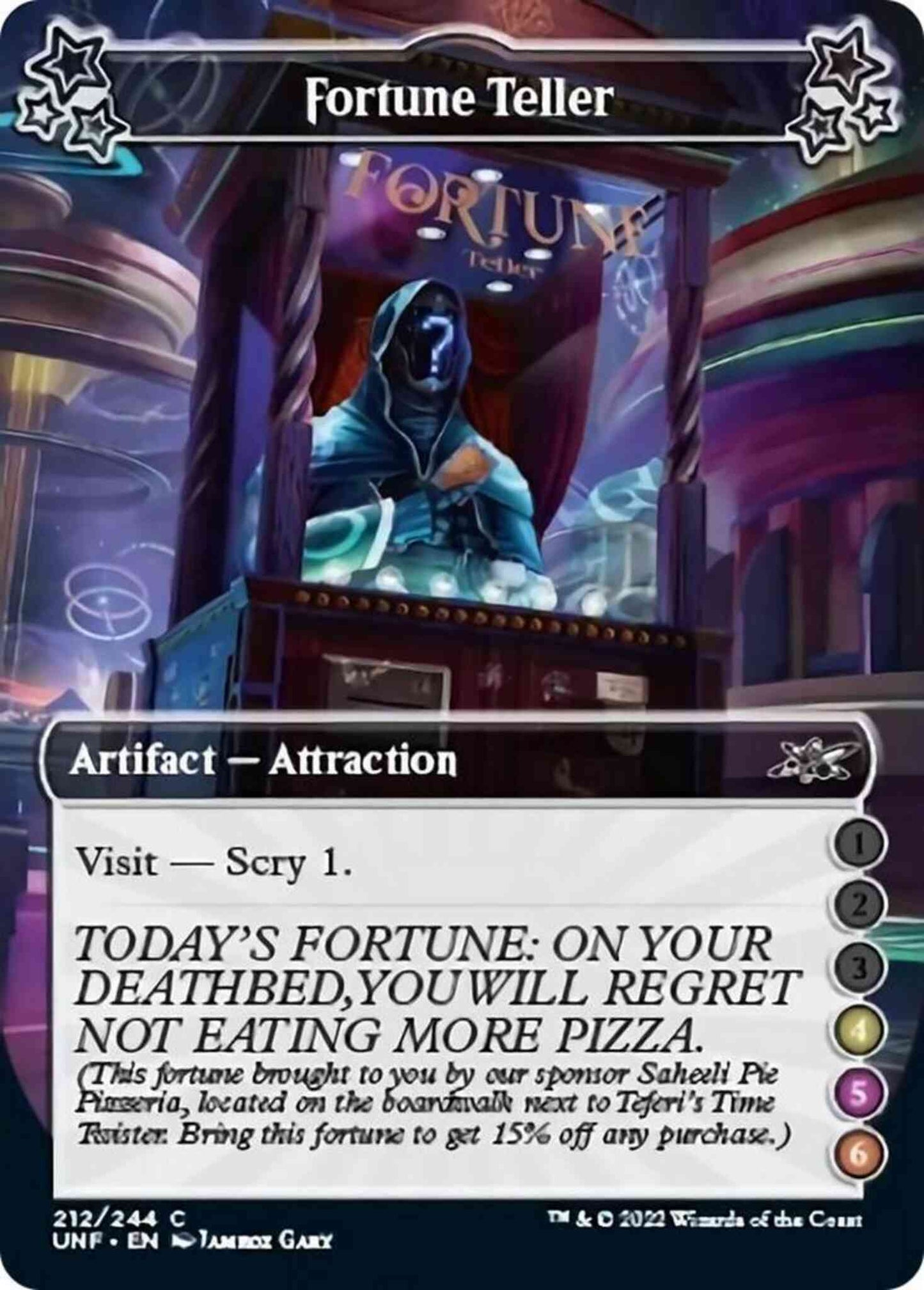 Fortune Teller (4/5/6) [212f] [Borderless] [Unfinity] [Non-Foil]