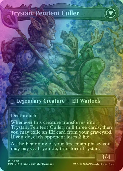 Trystan, Callous Cultivator // Trystan, Penitent Culler [291] [Borderless] [Lorwyn Eclipsed] [Foil]
