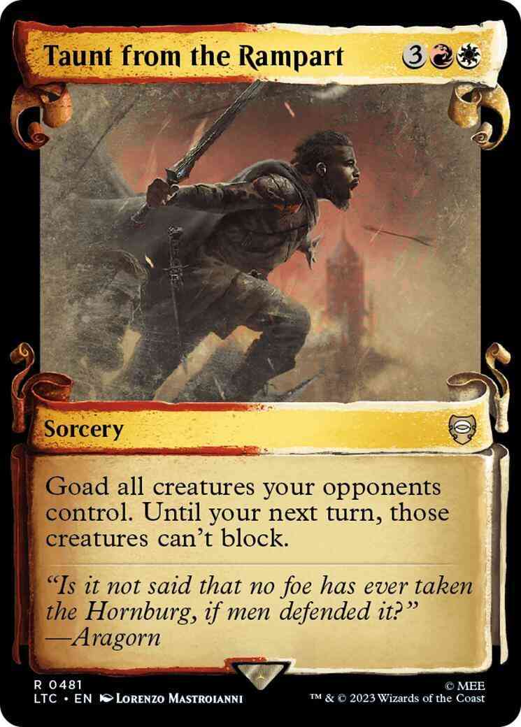 Taunt from the Rampart [481] [Scrolls Showcase] [The Lord of the Rings: Tales of Middle-earth: Commander] [Non-Foil]
