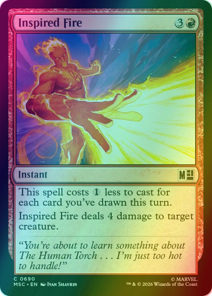 Inspired Fire [690] [Jumpstart] [Marvel Super Heroes: Commander] [Foil]