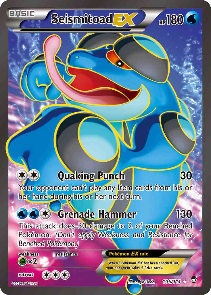 Seismitoad-EX - 106/111 - Rare Ultra [xy3-106] [Ultra]
