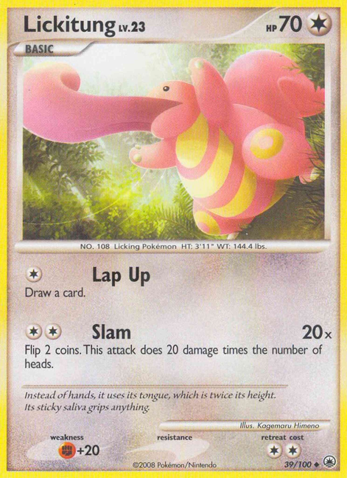 Lickitung - 39/100 - Uncommon [dp5-39] [Non-Holo]