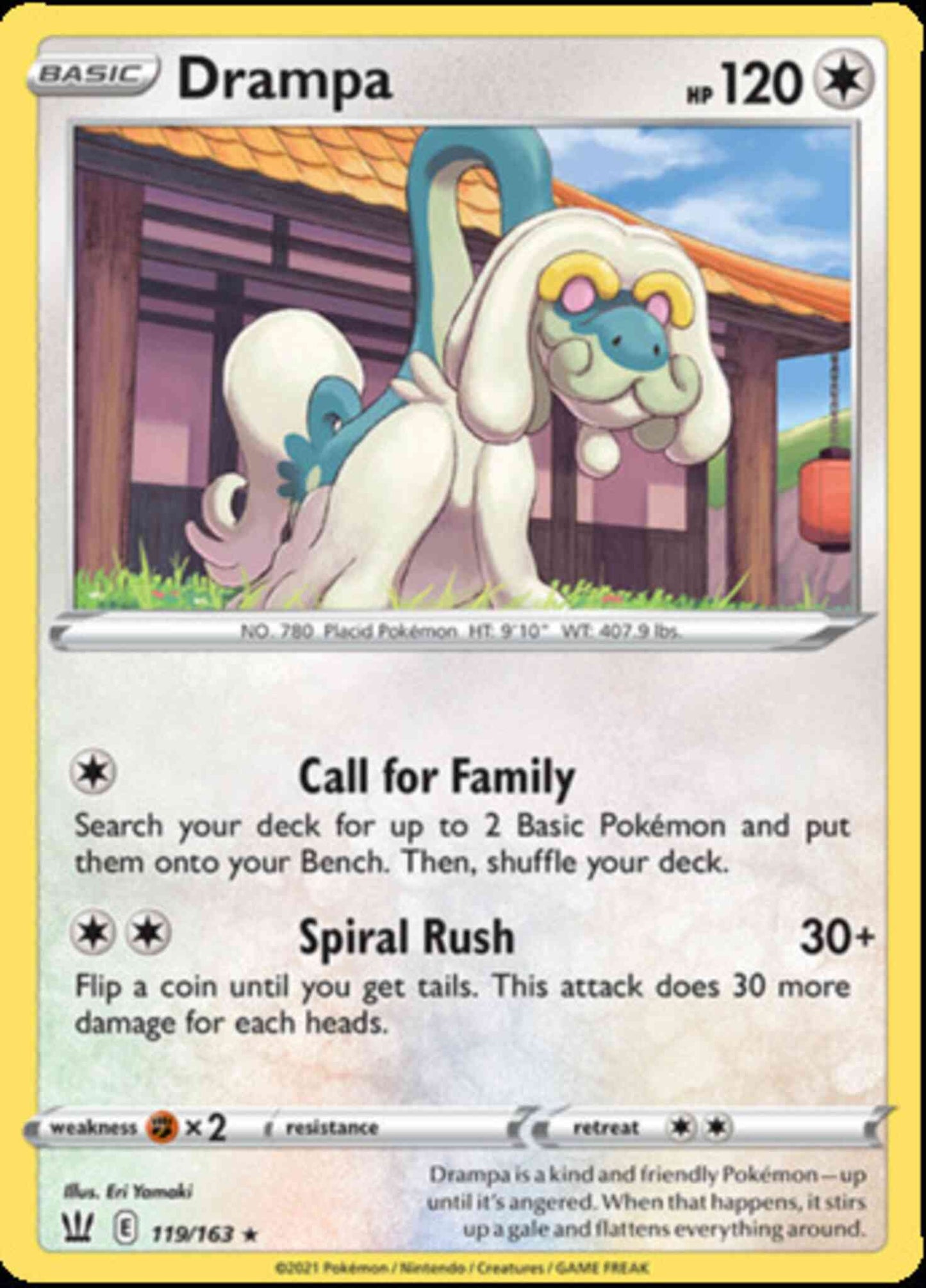 Drampa - 119/163 - Rare [swsh5-119] [Non-Holo]