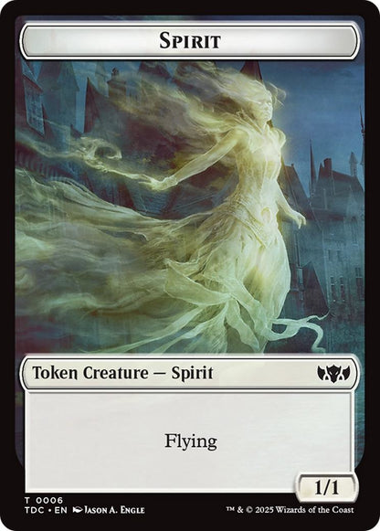 Spirit Token (06) // Treasure Token (16) [Tarkir: Dragonstorm: Commander: Tokens] [Non-Foil]