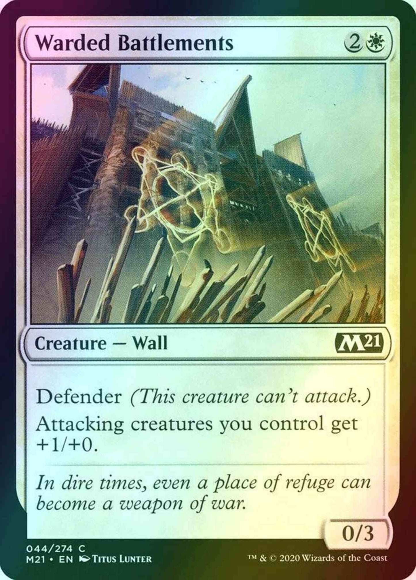 Warded Battlements [44] [Core Set 2021] [Foil]