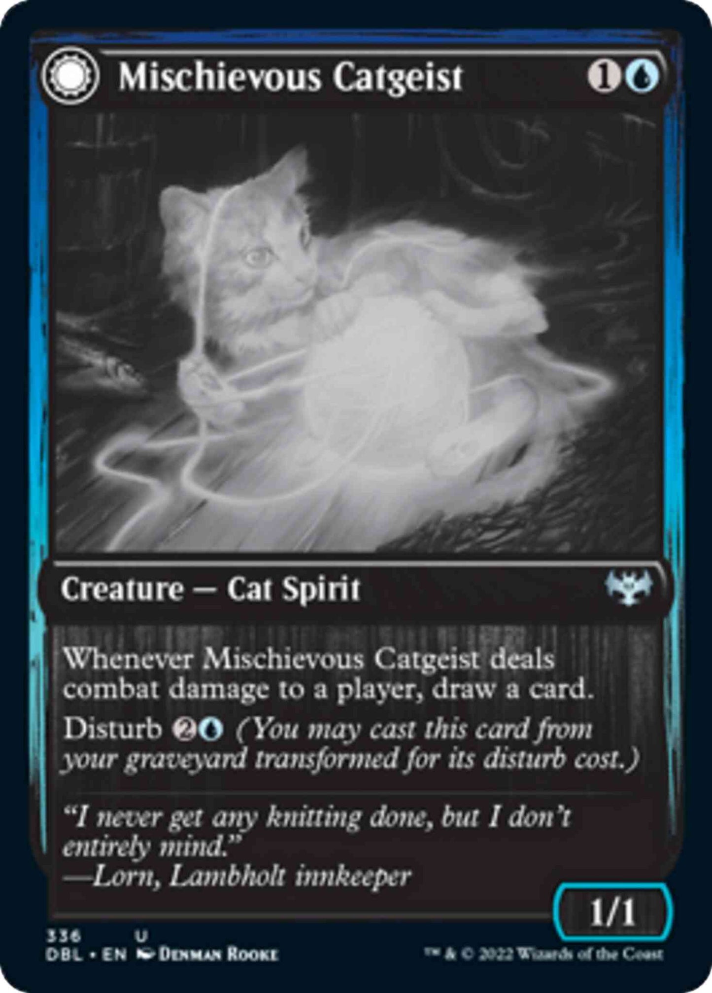 Mischievous Catgeist // Catlike Curiosity [336] [Innistrad: Double Feature] [Non-Foil]