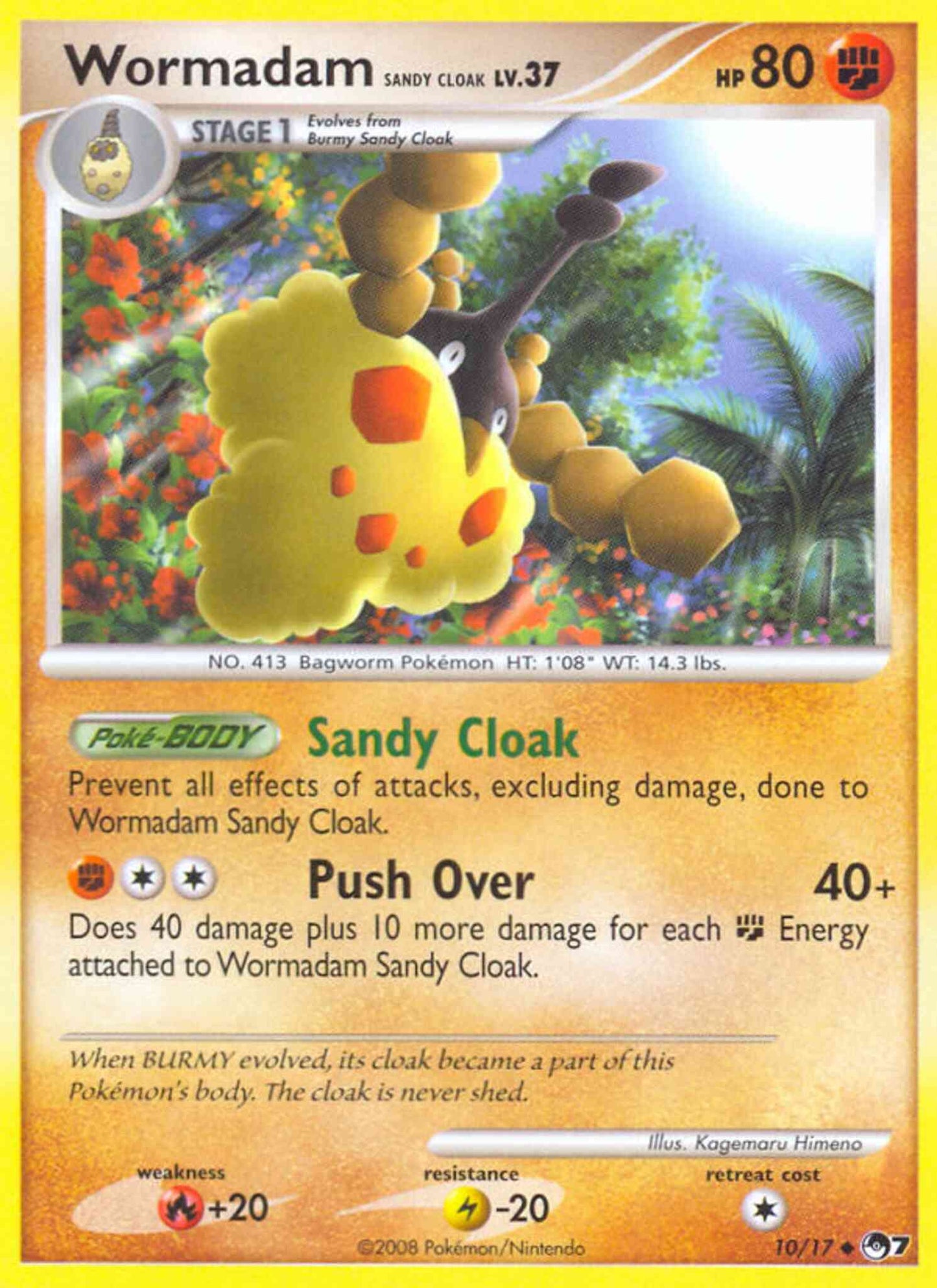 Wormadam Sandy Cloak - 10/17 - Uncommon [pop7-10] [Non-Holo]
