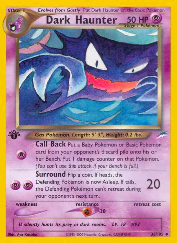 Dark Haunter - 36/105 - Uncommon - 1st Edition [neo4-36] [Non-Holo]