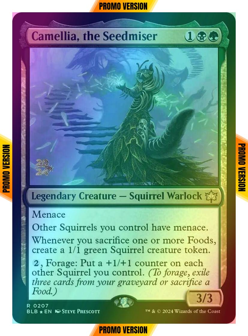 Camellia, the Seedmiser [207s] [Prerelease] [Bloomburrow: Promos] [Foil]