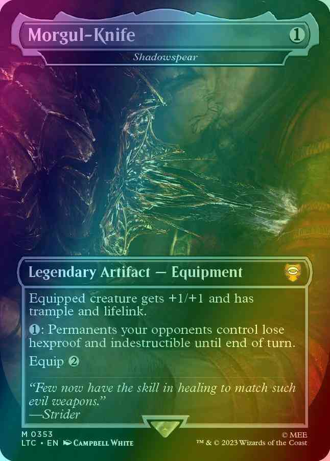 Morgul-Knife - Shadowspear [353] [Borderless] [Realms and Relics] [The Lord of the Rings: Tales of Middle-earth: Commander] [Foil]