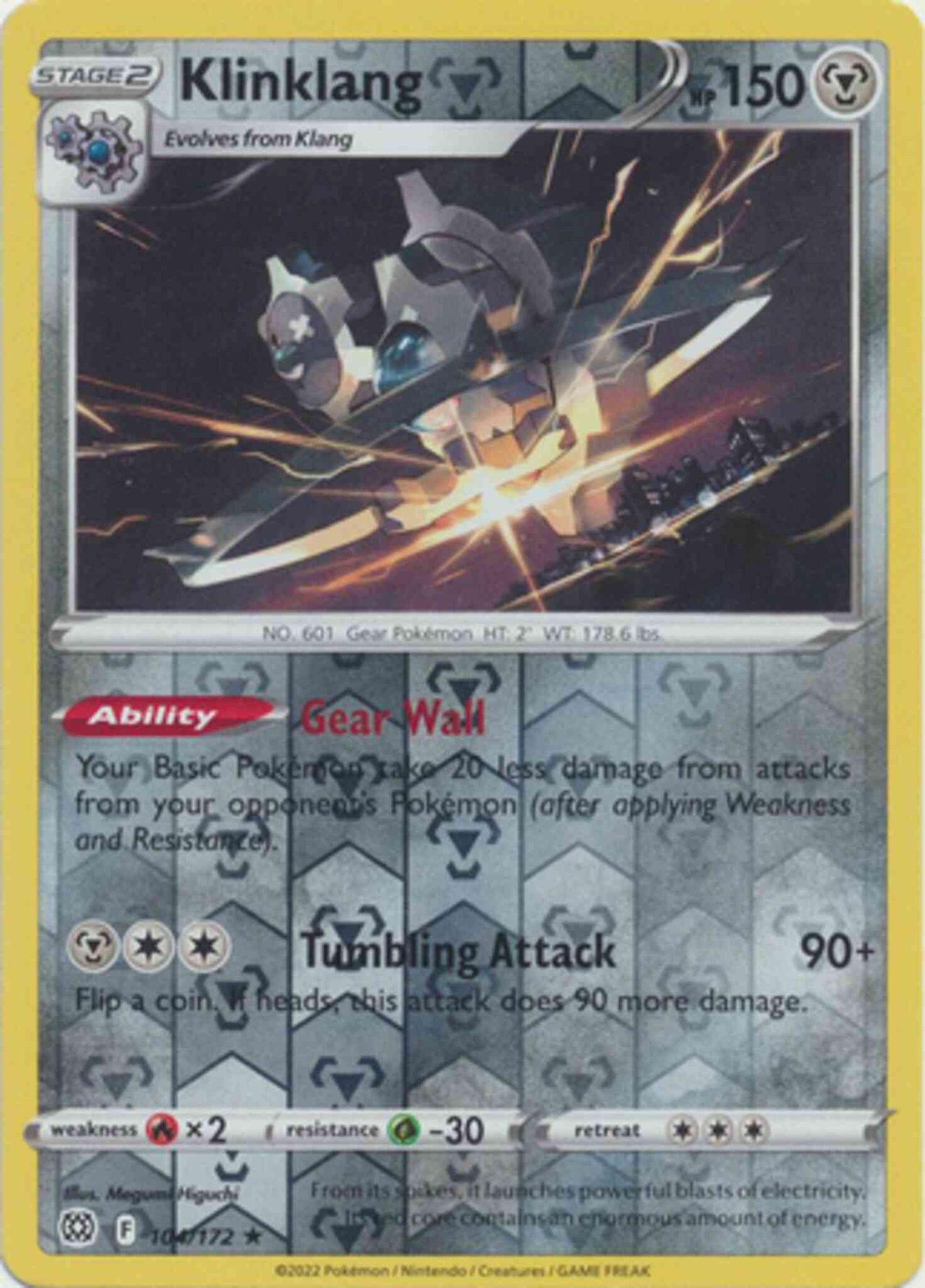Klinklang - 104/172 - Rare [swsh9-104] [Reverse Holo]