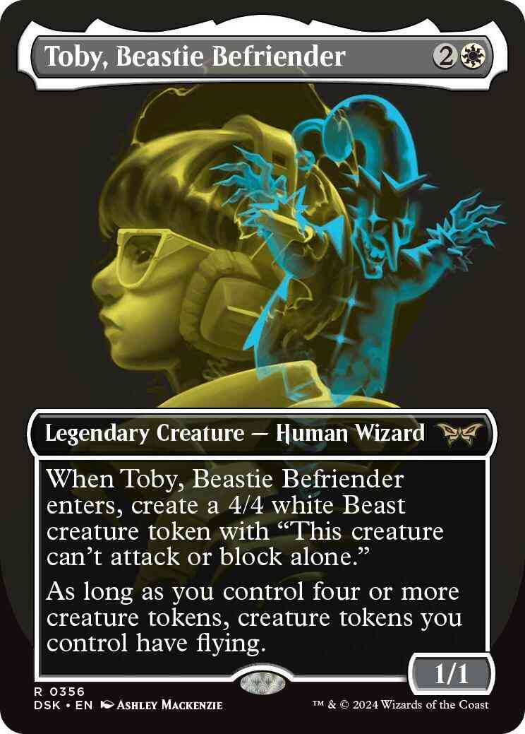 Toby, Beastie Befriender [356] [Borderless] [Double Exposure] [Duskmourn: House of Horror] [Non-Foil]