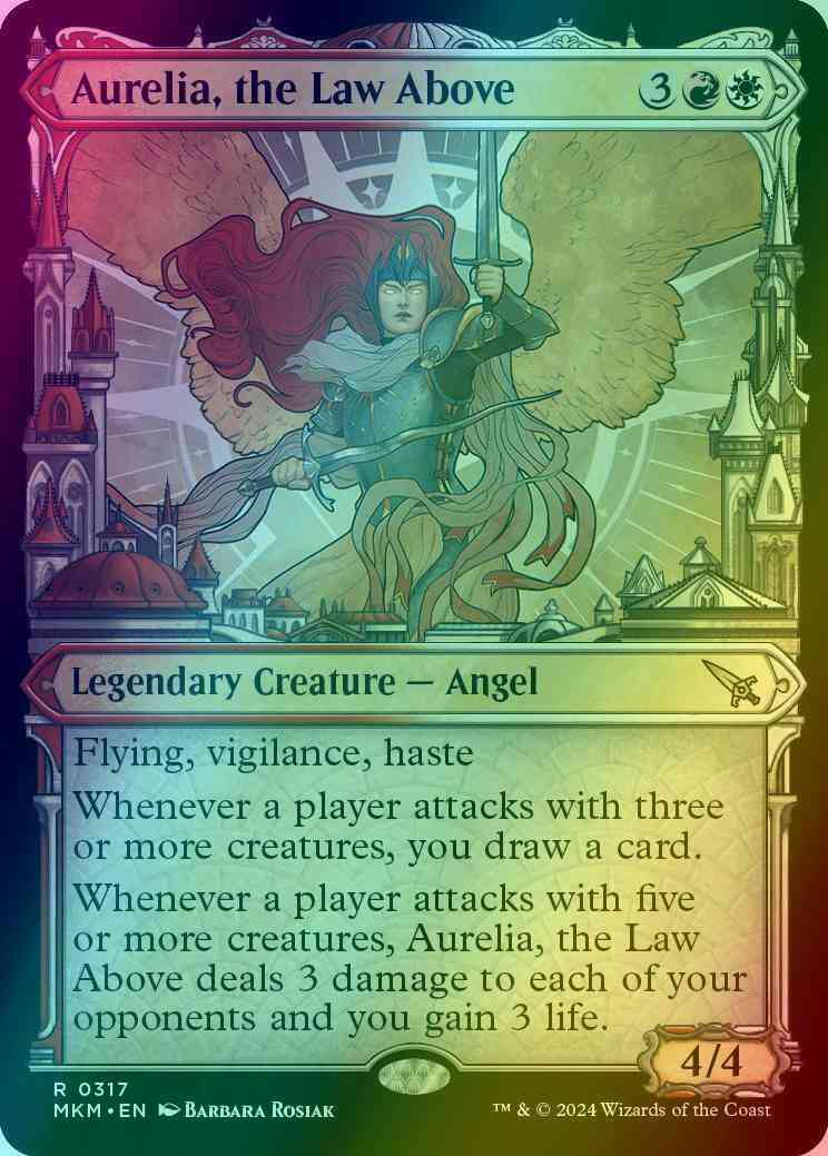Aurelia, the Law Above [317] [Ravnica City Showcase] [Murders at Karlov Manor] [Foil]