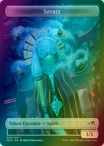 Spirit Token (02) // Spirit Token (11) [Kamigawa: Neon Dynasty: Tokens] [Foil]